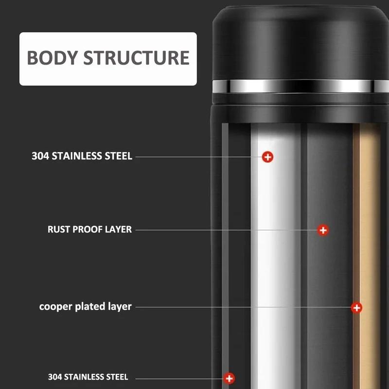 500ml Digital Thermos Bottle Smart Cup with Temperature Display 304 Stainless Steel Vacuum Insulated Intelligent Coffee Cup