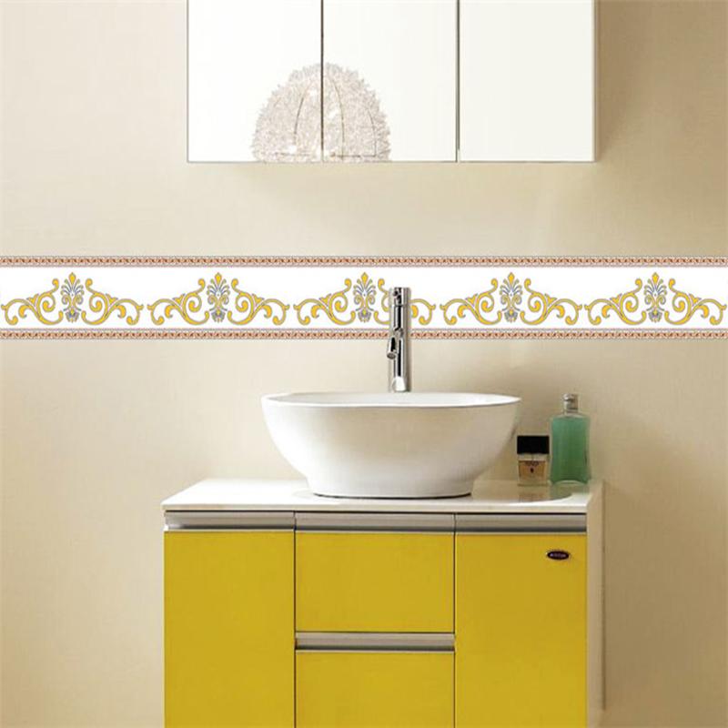 3D обои бордюры ПВХ самоклеящиеся водонепроницаемые наклейки на стену гостиная ванная комната линия талии 3D домашний декор бордюр