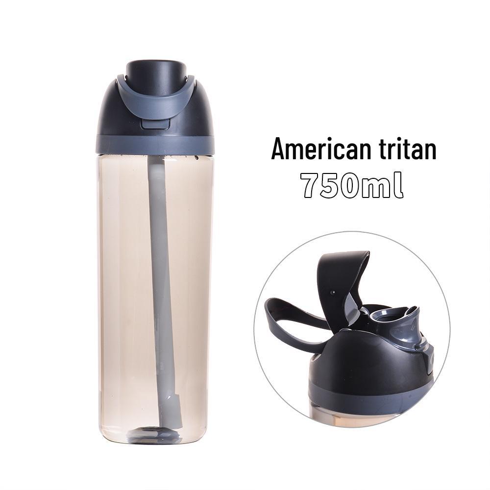 Summer Tritan Straw Sports Water Bottle - Personalized Logo Option