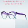 0 -0.5 -0.75 До -6.0 Модная оправа для очков «кошачий глаз» для женщин, очки для близорукости, компьютерные очки с защитой от синего света, очки по рецепту для близорукости