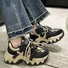 Модные женские кроссовки 2024 года, модные женские туфли на платформе для тенниса, дизайнерские кроссовки, новые толстые подошвы с розами, высокие, из ткани, на шнуровке