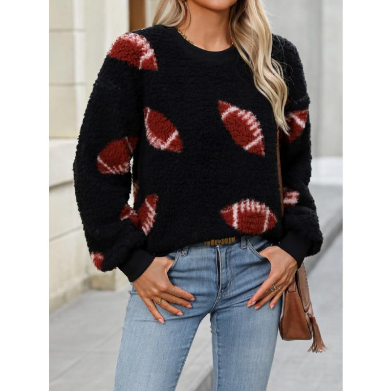 Модные свободные пуловеры с длинным рукавом, женские свитера, новые осенние принты на Хэллоуин, повседневные зимние вязаные свитера, элегантные теплые флисовые женские джемперы 25370