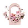 5pcs Gift Boxes With Handle Foldable Double Sided Printed Flower Box Bouquet Wrapping Material Flower Basket Craft Valentines Day