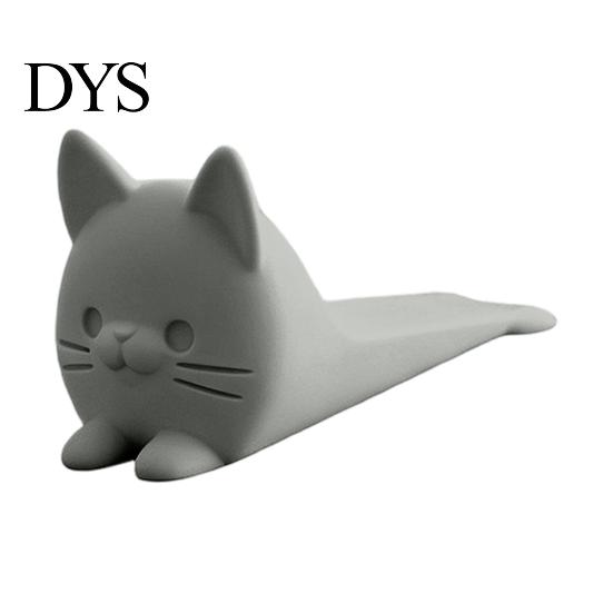 Портативный дверной стопор-клин, 3D-печать, милый кот, нескользящий мультяшный держатель, Декоративный стопор для деревянных полов, Защита дома, Стопор без сверления