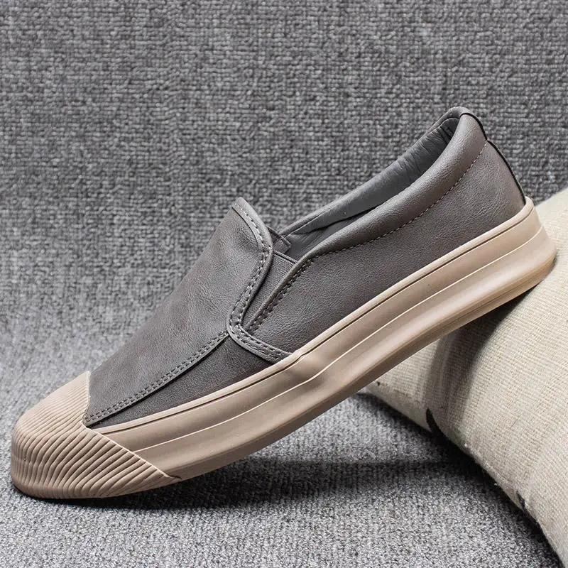 Dress Shoes Leather Men Fashion 2024 Formal Man Casual Shoe Flat Business Shipping Free Delivery New In Legitimate Slip-on Pu