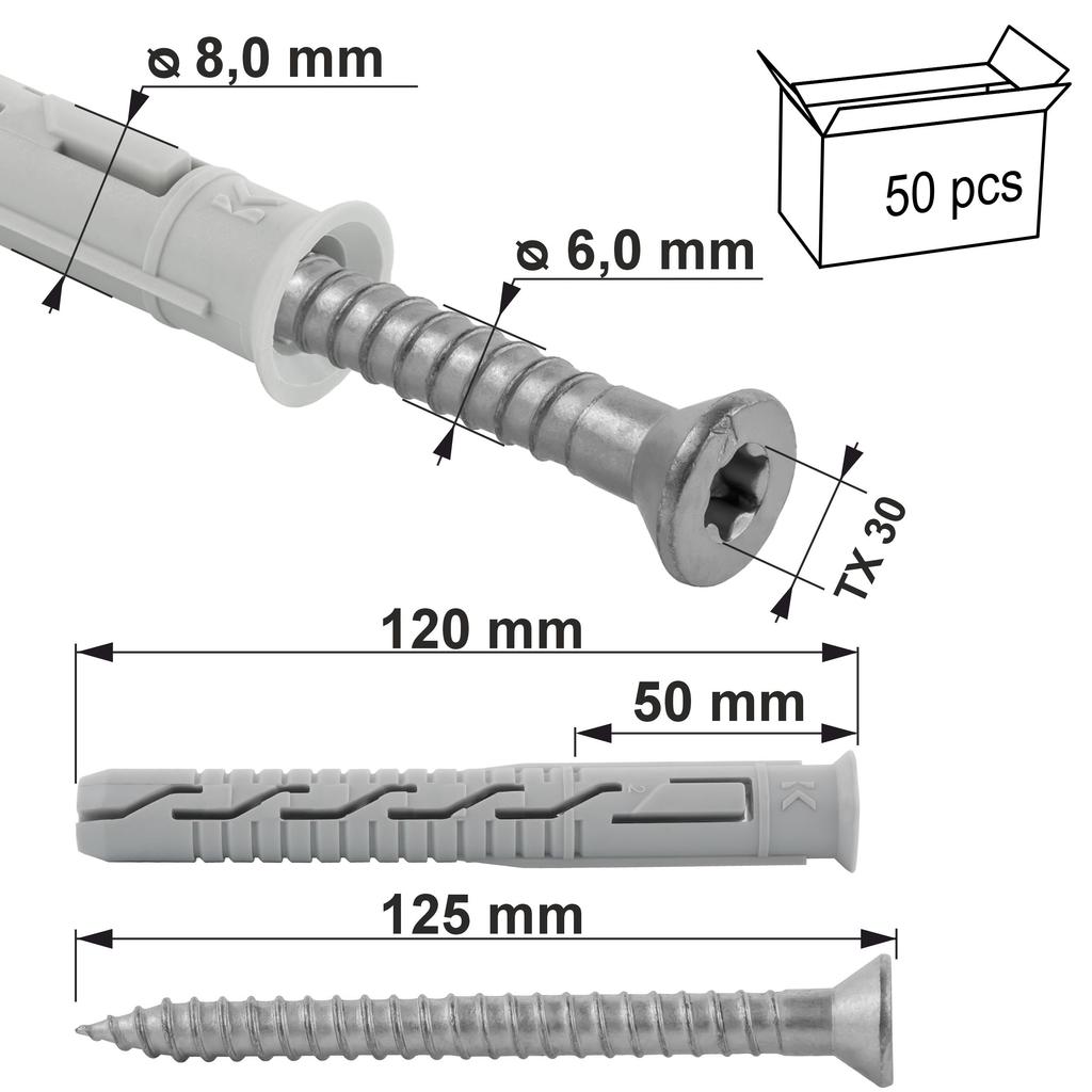 Frame expansion plugs KPS-FAST-08120S (50)