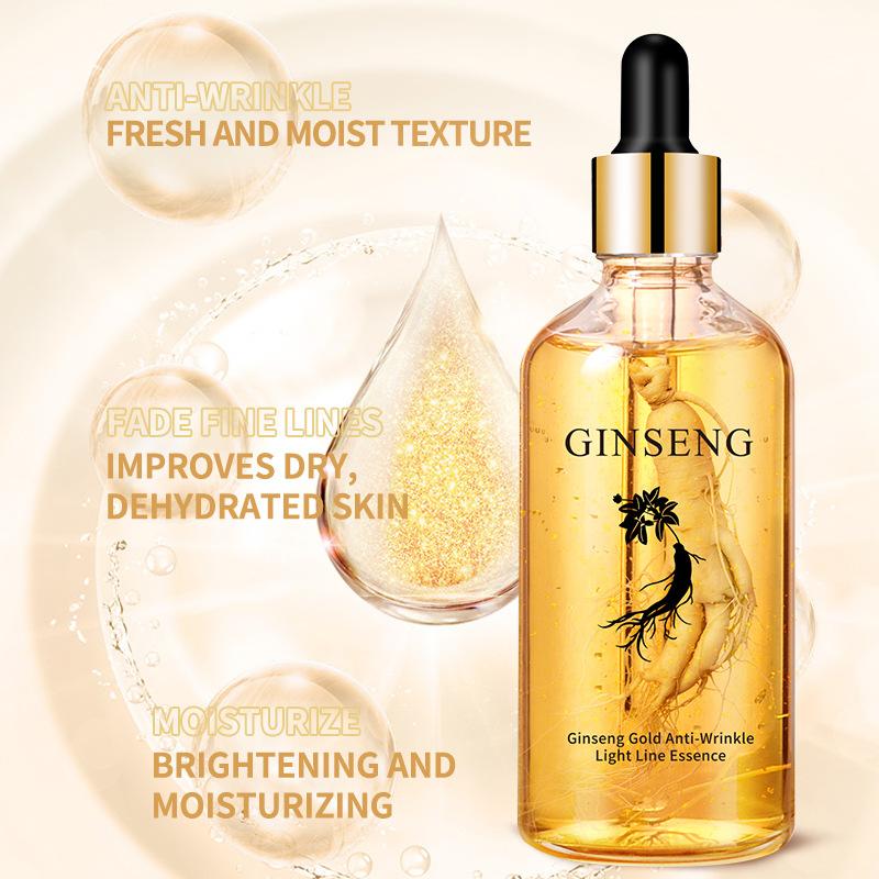 Сыворотка для лица Gold Ginseng 100 мл, гиалуроновая кислота увлажняющая укрепляющая эссенция против морщин