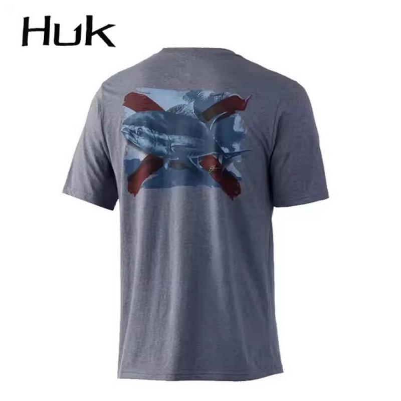 Mens Quick-Dry Breathable Fishing Shirt Short Sleeve Outdoor Summer Sport T-Shirt UV Protection