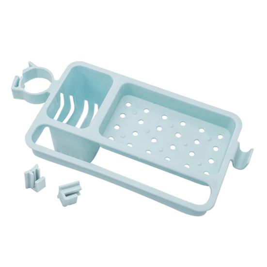 Adjustable Draining Rack Sponge Soap Container Holder Kitchen Bathroom Organizer