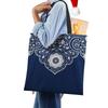 Elegant Lady Girls  Handbag Floral Porcelain Geometry Abstract Pattern Shoulder Bag Casual Teenager Book Tote for Shopping