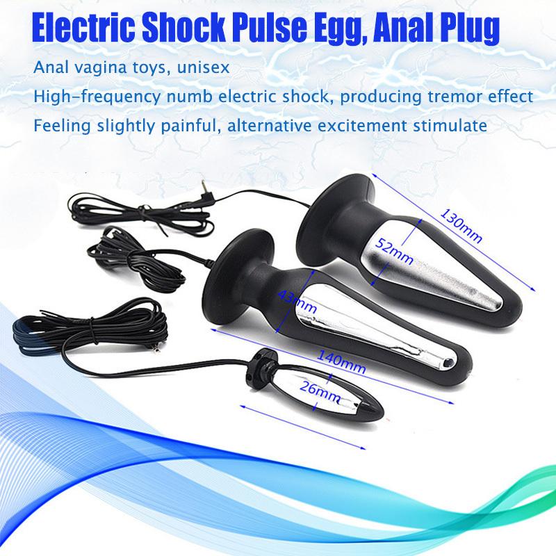 Electro Bdsm Butt Plug.Electrosex Electroshock Vagina Anal Plugs Bi-Polar,Electric Shock Sex Toys,Electrostimulator,Estim E-stim