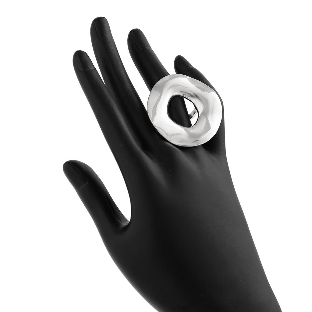 Fashion Irregular Circle Metal Ring Ins Personality Senior Sense Zinc Alloy Snake Hand Ring Ring Daily Commuting Glossy Light Luxury Women's Ring