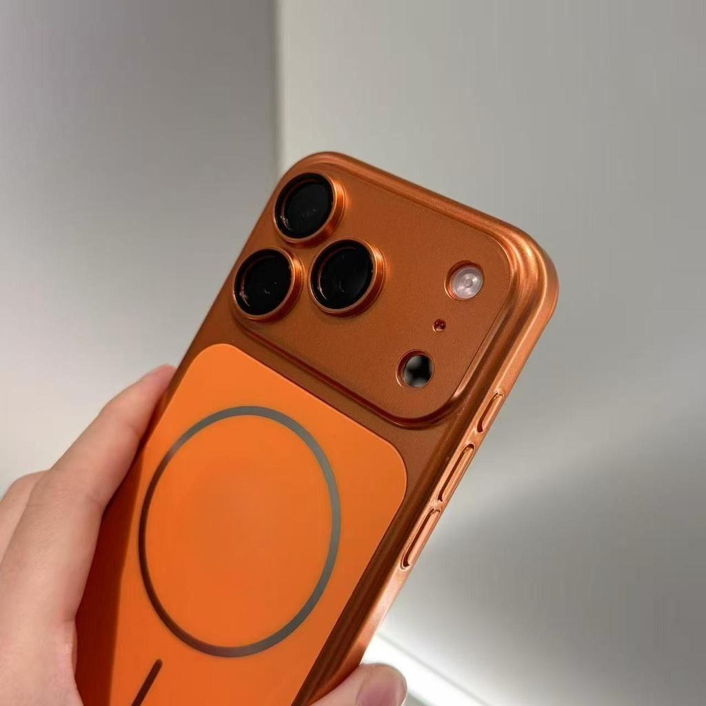 Электроplated Магнитный чехол iPhone17 Pro Max с защитой линз по всей площади для Apple 16PM Мгновенно преобразуется в 17.