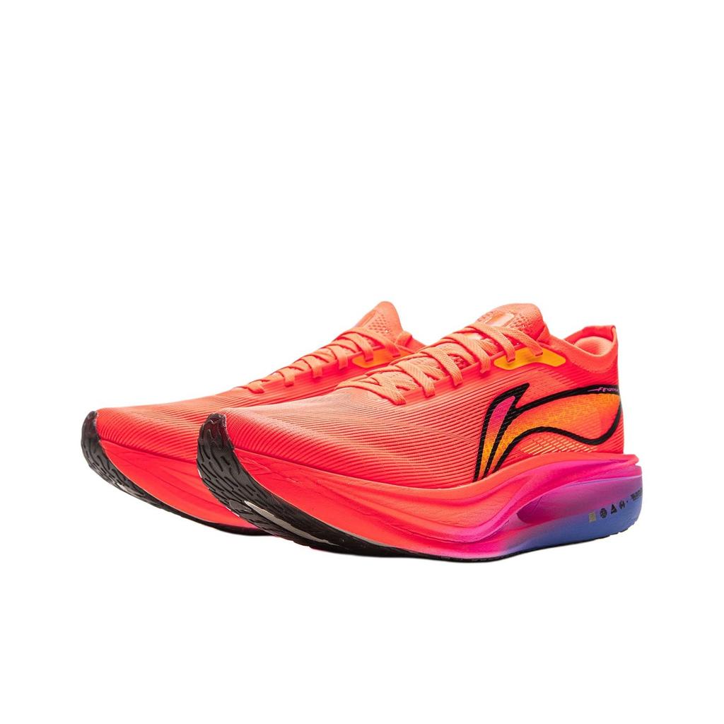 Li Ning Feidian 5 Elite Сверхлегкая технология Карбоновая пластина Кроссовки для бега Унисекс Кроссовки для бега Флуоресцентный-пламенно-оранжевый ARMV003-25
