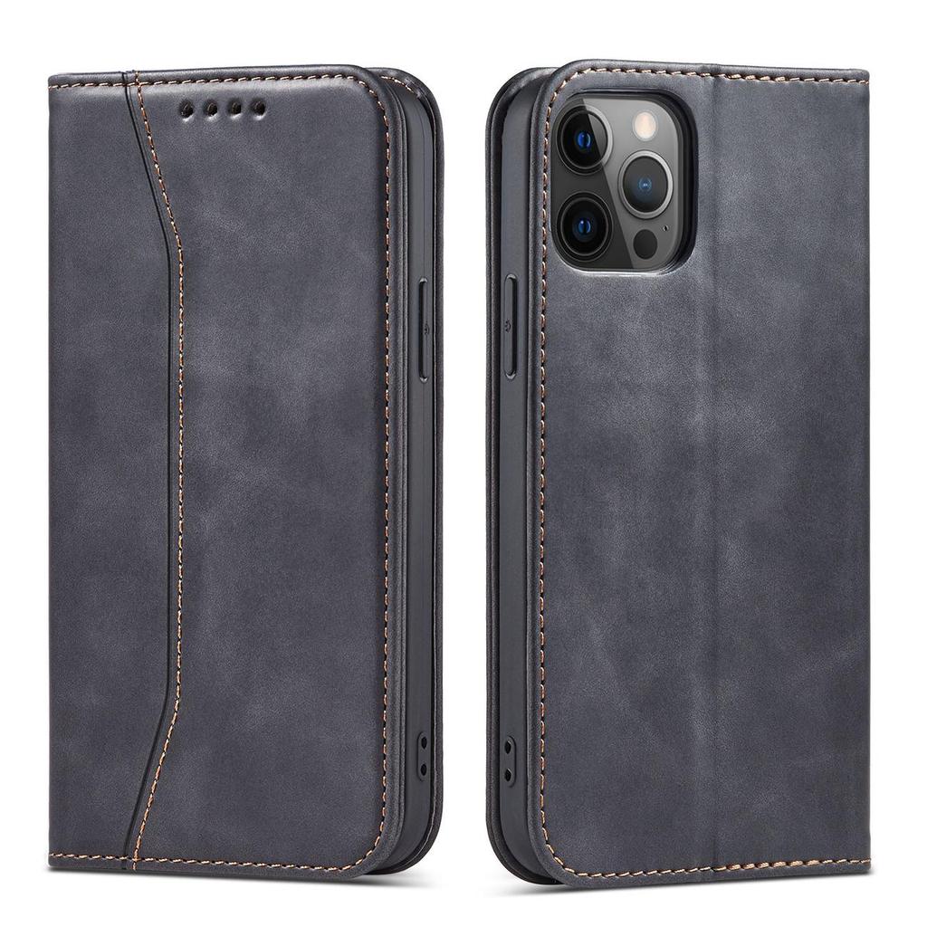 Hurtel iPhone 12 Pro Max Magnetic Wallet Case Black