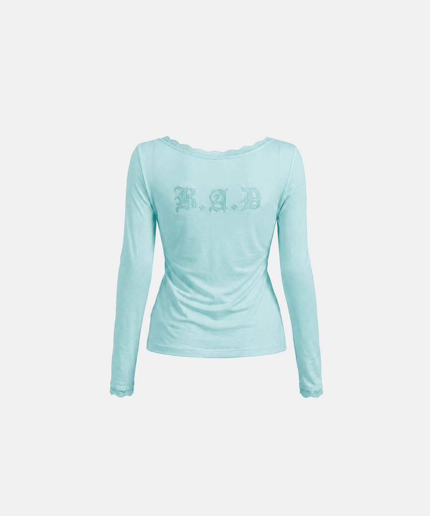 BADBLOOD Lace Layered Loose Fit Long Sleeve - Mint