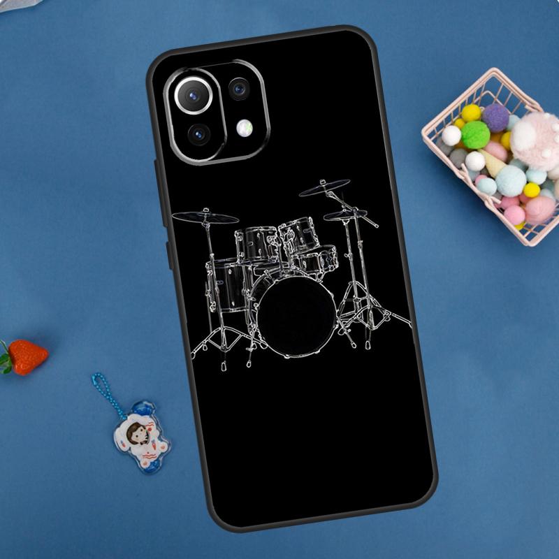 Musical Instrument Drum Case For POCO F5 X3 X5 Pro X4 F4 GT C40 M5s F3 Cover For Xiaomi 13 12 Lite 12T 11T Pro 12X