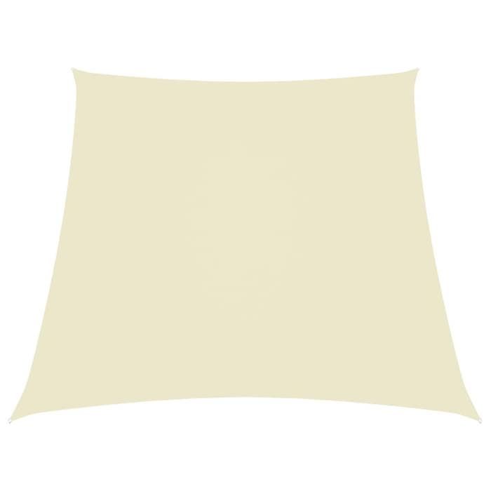 VidaXL Sun Sail Oxford Fabric Trapezoidal 2/4x3 M Cream 135241