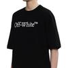 Off-White Большая книжная скейт-футболка Черный/Белый Мужские топы OMAA120C99JER0081001