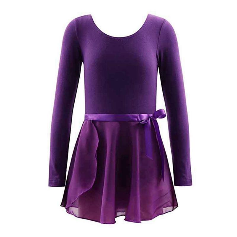 Детские танцевальные костюмы, балетное боди и юбка для девочек, комплект из двух предметов