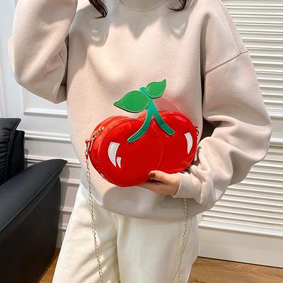 Креативная сумка через плечо Cherry Design для женщин, симпатичные сумки через плечо с цепочками, забавная новинка, сумка-мессенджер, маленькие женские кошельки 2025