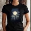 T-Shirt Frauen Hase an Vollmond Motiv Baumwolle Größe XS bis 3XLWird in neuem Fenster oder Tab geöffnet