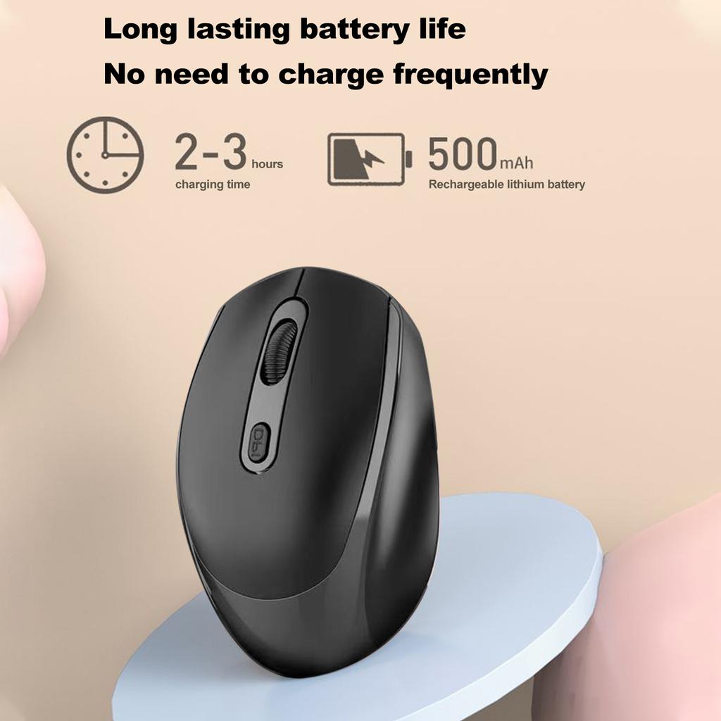 Беспроводная мышь для ноутбука, перезаряжаемая бесшумная мышь, игровая мышь, высокая мода для офисных женщин и