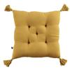 Coussin De Chaise - Gaia - Safran - 40 X 40 Cm - 100% Coton - Assise Matelassée 5 Points