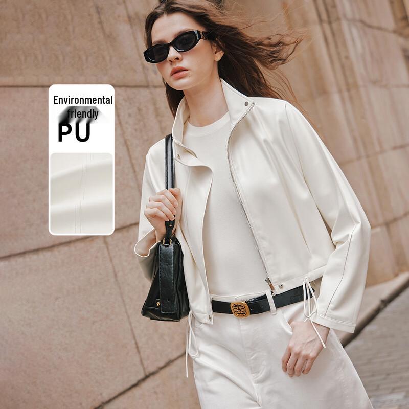 Navigare Eco-PU Stand-Collar Bomber Jacket