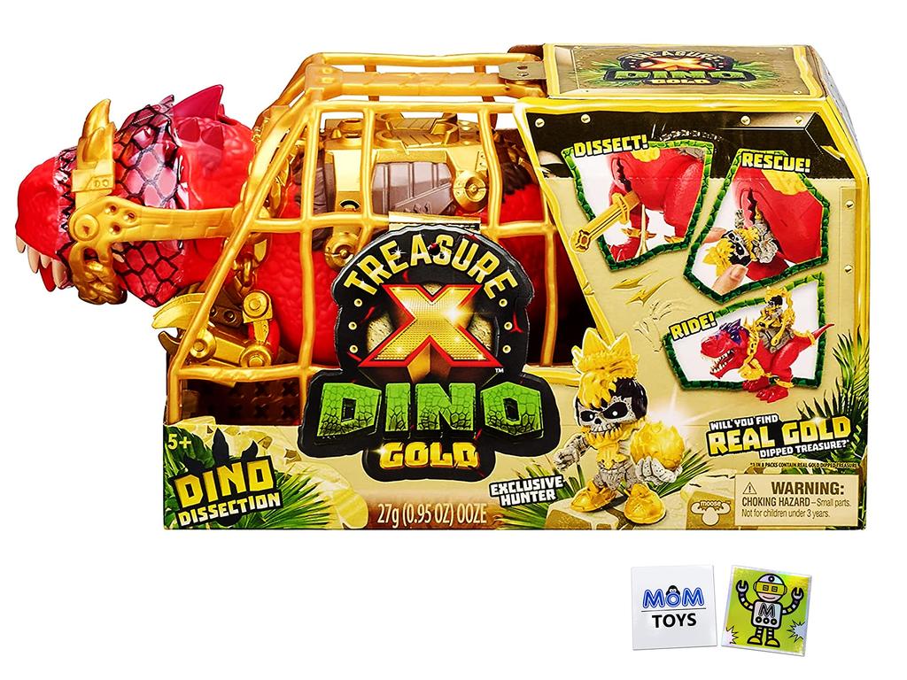 Treasure X Dino Gold Dinosaur Dissection - T-Rex Dino Unboxing Adventure Bundle - My Outlet Mall 2 Stickers (Styles May Vary)