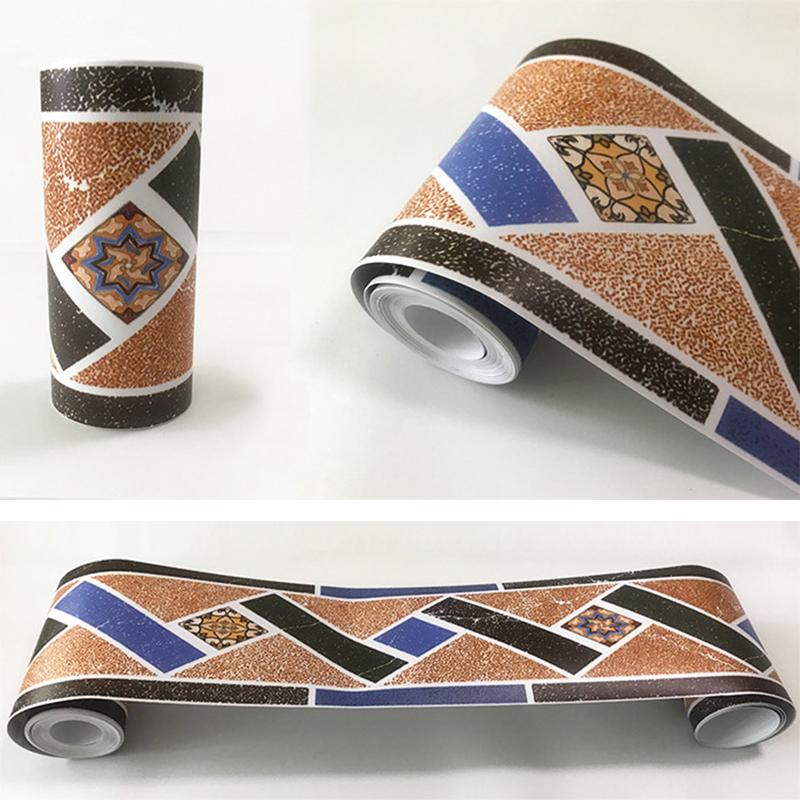 Мраморная мозаика, плинтус, наклейки на стену, ПВХ, самоклеящиеся, для гостиной, ванной комнаты, кухни, водонепроницаемая плитка, наклейки на талию, обои, границы, декор