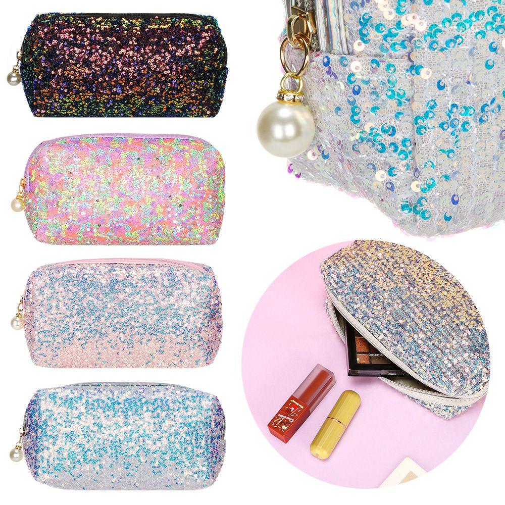 High Quality Mermaid Sequin Glitter Pen Bag Zipper Pouch Cosmetic Storage Makeup Bag
