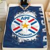 Paraguay National Football Printed Flannel Blanket, Soft Throw for Bedroom Sofa, Washable,soccer Fan Merchandise, Great Gift.