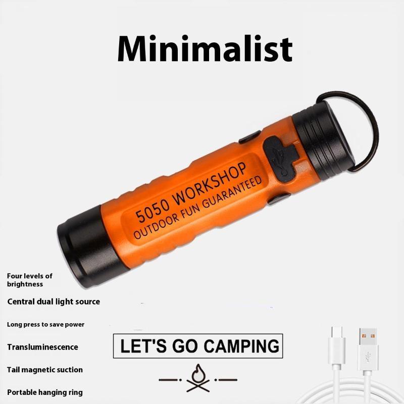 1PC Pocket Mini Flashlight With Key Clip, LED Ambient Light, Long Battery Life, For Outdoor, Emergency And Disaster Relief Use