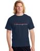 Champion Short Sleeve Crew Neck Size S Men's T-Shirt, Navy, (GT23H Y08126)