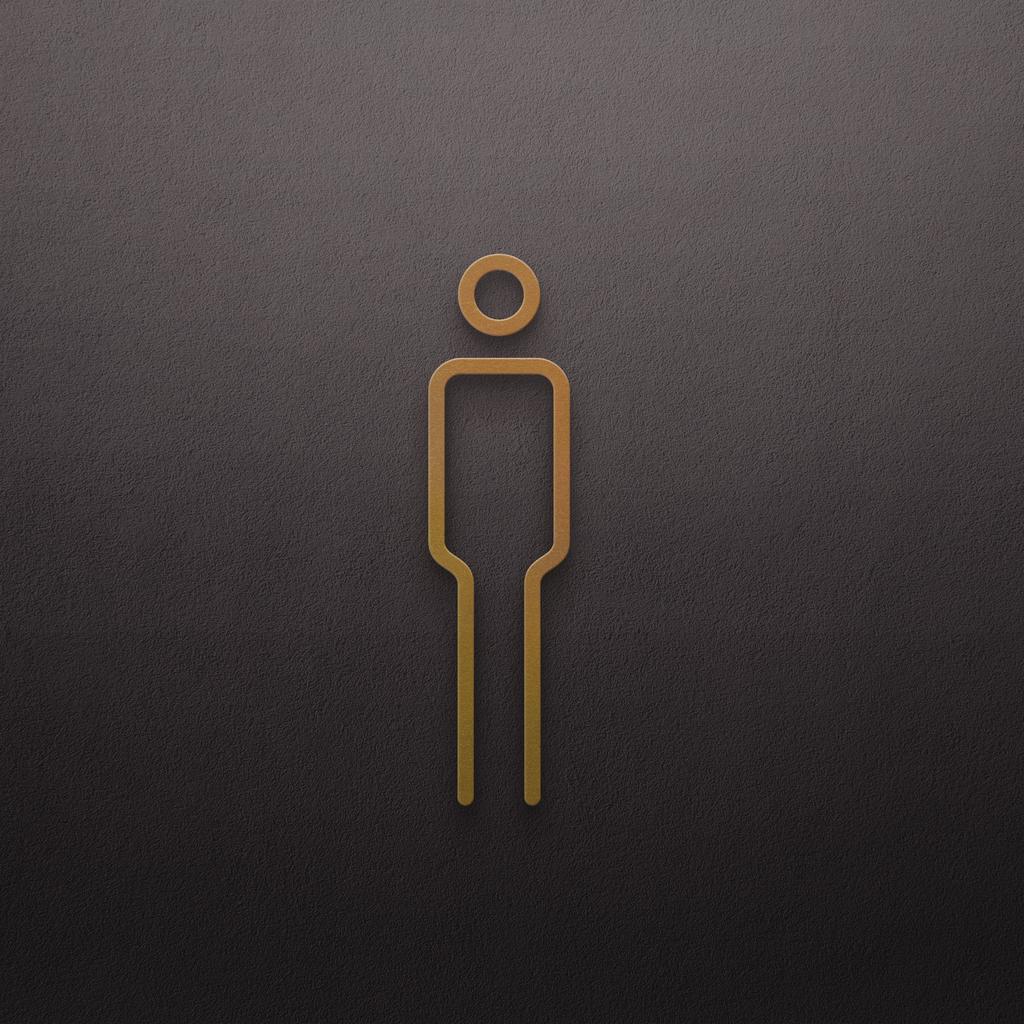 Black Gold Color Toilet Sign Plate Brass Wash Room Door Wall Label Sticker Wc Holder Signage Board