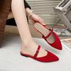 Fashion Ladies Shoes 2025 Mules Women's Slippers Fashion Buckle Slippers Women Flat Comfort Shoes Pointed Toe Slip On Women's Sandals