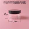 89 Mouth 250ml PET Transparent Plastic Jar with Black Lid for Preserved Fruits