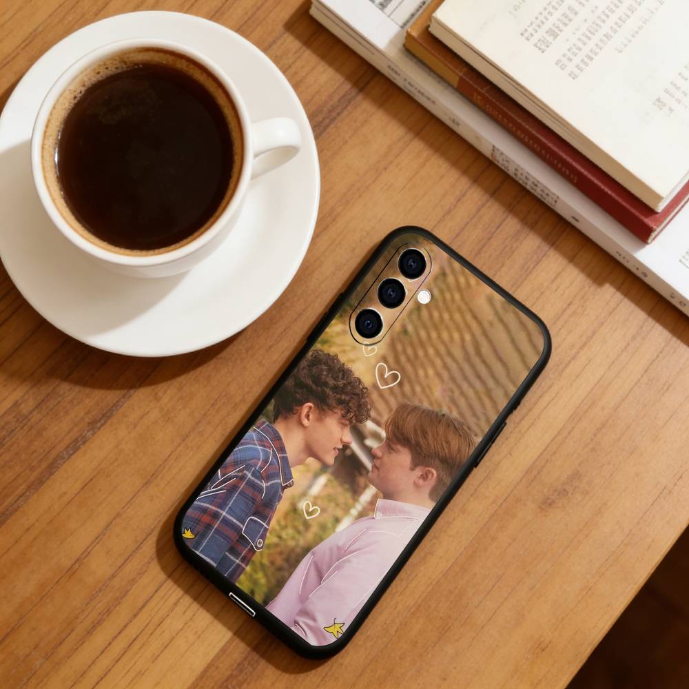 Heartstopper Phone Case For Samsung Galaxy A73,A72,A71,A70,A53,A52,A51,Soft Silicone Black Cover