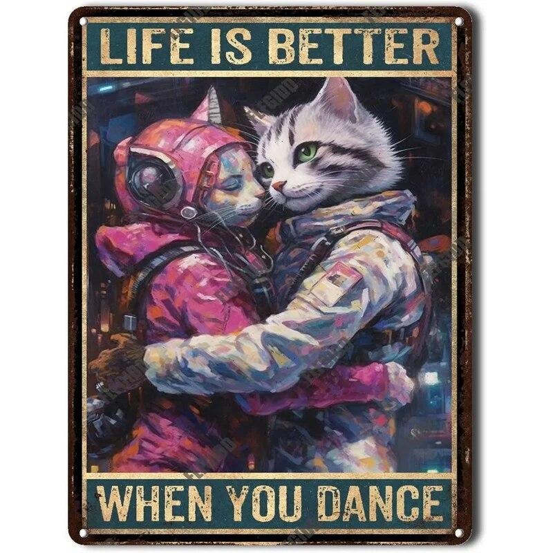 Нет кофе, нет работника, кот, металлические жестяные таблички, подарок для любителей кошек, винтажная табличка, металлический человек, пещерный бар, паб, клуб, кафе, украшение на стену дома