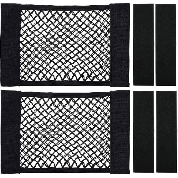 Universal Mesh Cargo Net Storage Net Wall Sticker Organizer Pouch Bag Storage Mesh Net For Car Trunk Storage Add On Organizers For Car Truck (15" X