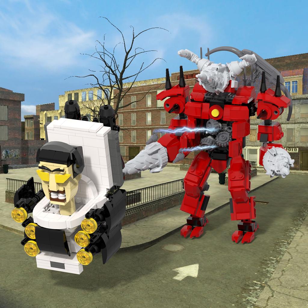 Skibidi Toilet Upgraded Titan Drillman Building Block Titan Drill Man Figure Game Model Toys Gift for Children Adults Fans 467 шт.