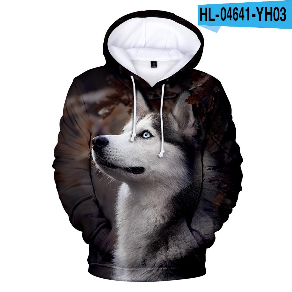 Толстовка с капюшоном для женщин и мужчин с 3D принтом собаки и хаски, уличная одежда, пуловер в стиле хип-хоп, куртка с капюшоном, мужская повседневная спортивная одежда