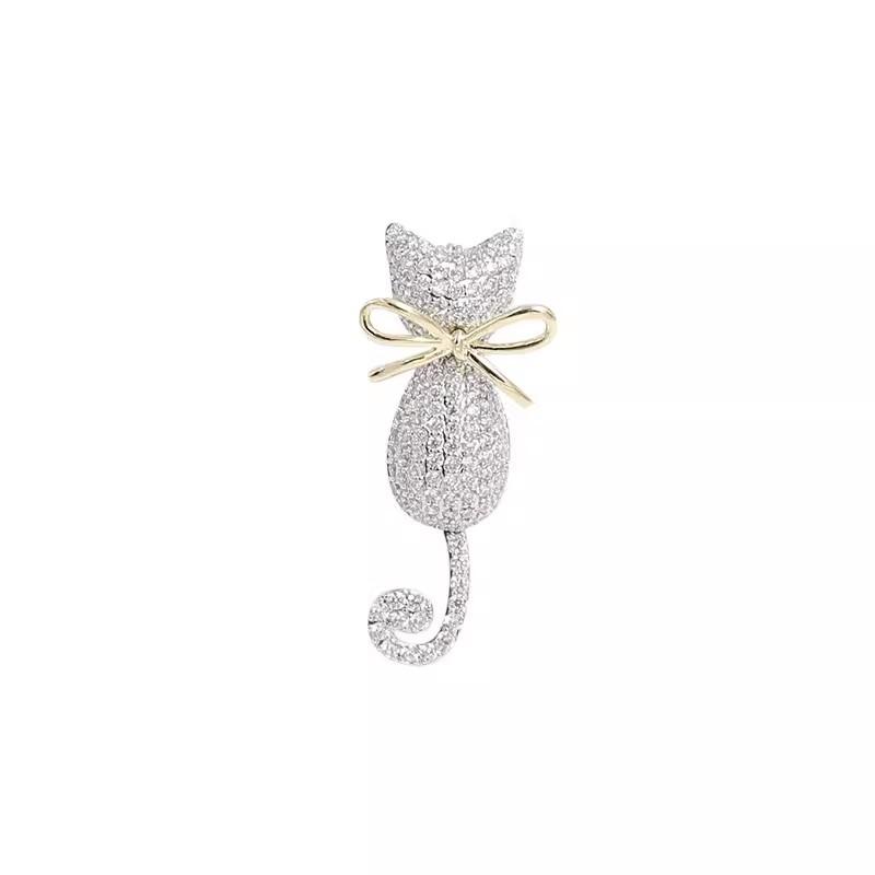 Cute Kitten Brooches, High-end Feminine Animal Corsages, Anti-glare Pins, Sweaters, Coats, Suits and Accessories