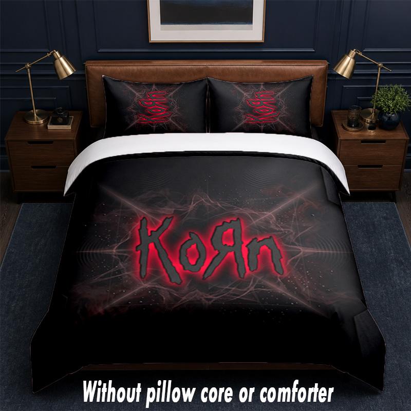 Korn Design Bed Bedding Set 1 Duvet Cover + 2 Pillowcases Soft Breathable Household Bed Linens