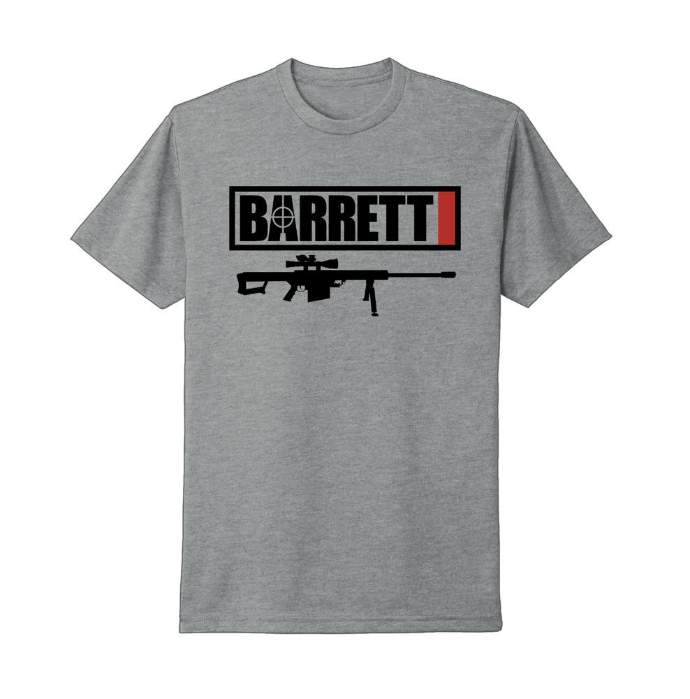 Barrett Ammunition Guns Firearms Logo Unisex Grey T-Shirt Unisex T-Shirt