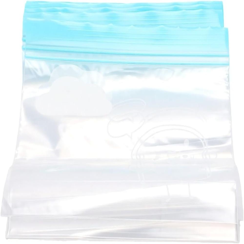 30PCS Clear Reusable Freezer Bags PE Stand Up Freezer Bags Durable Food Storage Bags For Leftovers