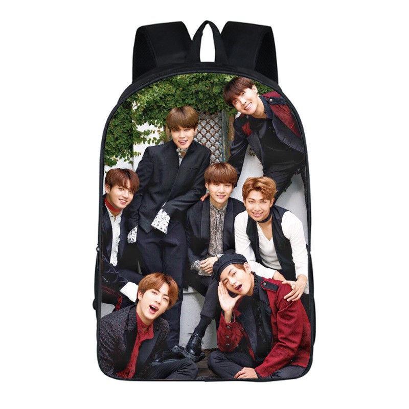 Kpop Мальчики Bangtan Школьная сумка Рюкзак Студенческая сумка для книг Bts Сумка через плечо Suga Jin