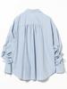 B:MING LIFE STORE by BEAMS Women's 2-Way Shirred Shirt, Blue, One Size, Large/Sized Shirt/Blouse