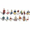 60 1:87 Scale Human Figures, Seated Figures, Painted Figures, Perfect for Diorama, Miniature Gardens, Model Trains, and Buildings. Ideal for Education